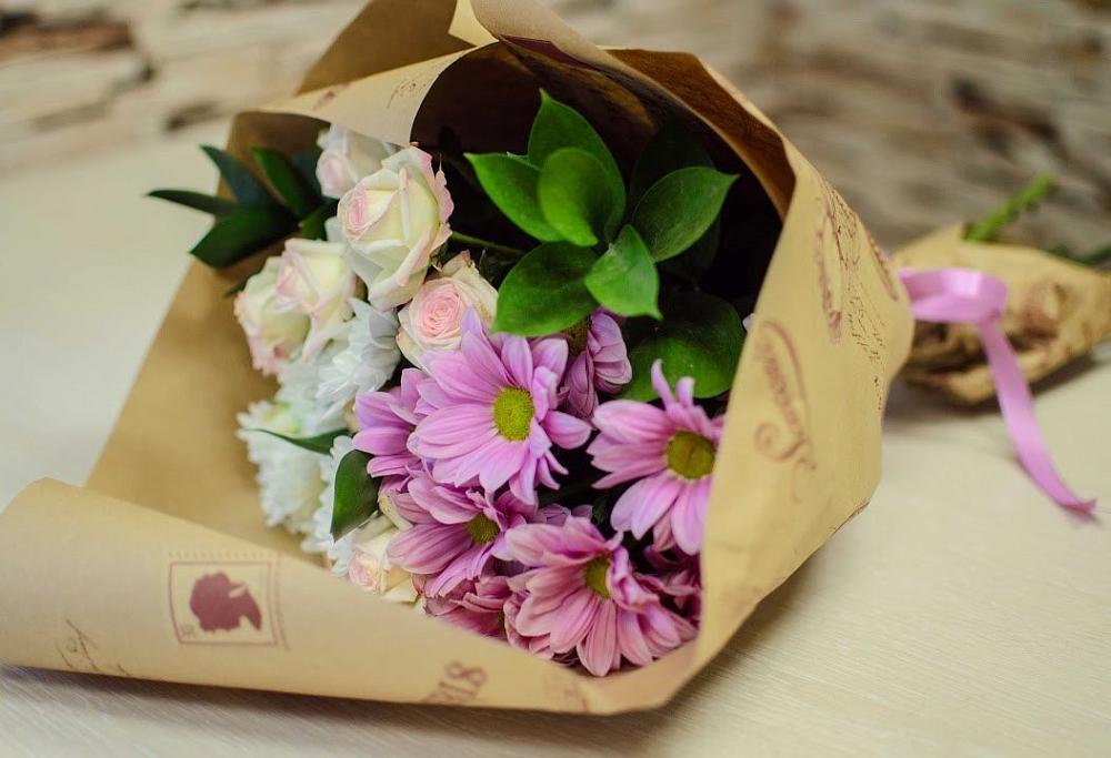 Букет цветов из: Розы и Хризантемы в Инжавино