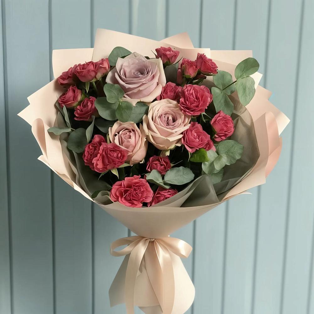 Букет цветов из: Гвоздики и Розы в Инжавино
