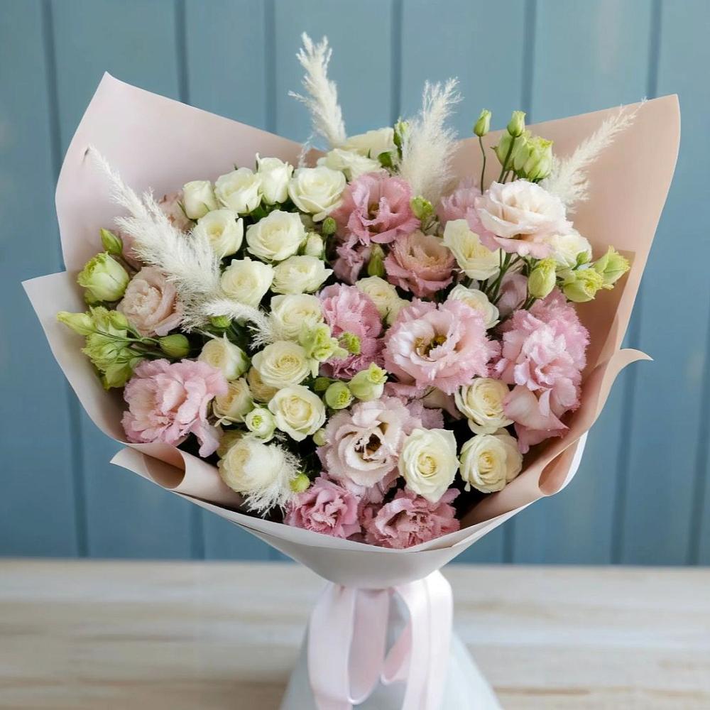 Букет цветов из: Альстромерии и Розы в Инжавино