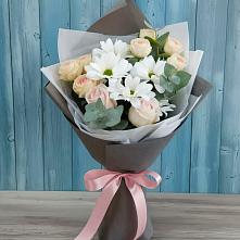 Букет цветов из:  Хризантемы и Розы #REPLACE_PRED# Инжавино