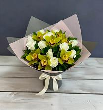 Букет цветов из:  Орхидеи и Розы #REPLACE_PRED# Инжавино