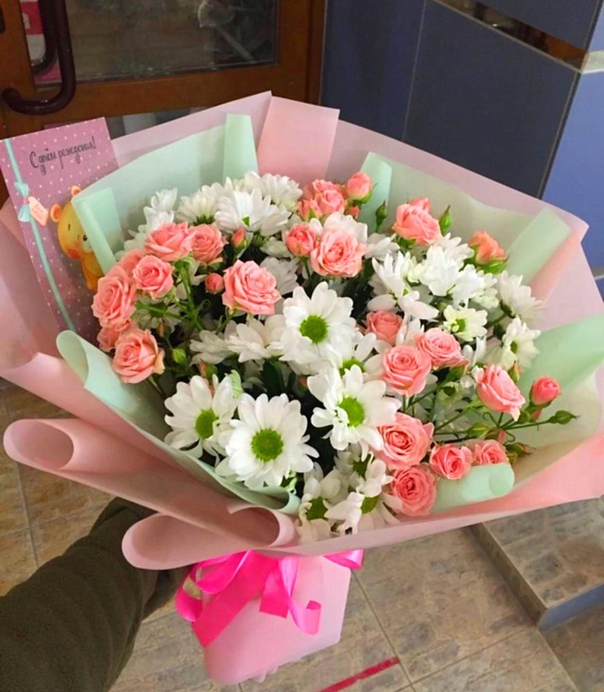 Букет цветов из: Розы и Хризантемы в Инжавино