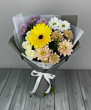 Букет цветов из:  Розы, Герберы и Хризантемы в Инжавино
