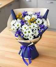 Букет цветов из:  Розы, Ирисы и Хризантемы в Инжавино