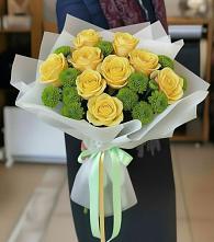 Букет цветов из:  Хризантемы и Розы в Инжавино