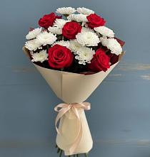 Букет цветов из:  Розы и Хризантемы #REPLACE_PRED# Инжавино