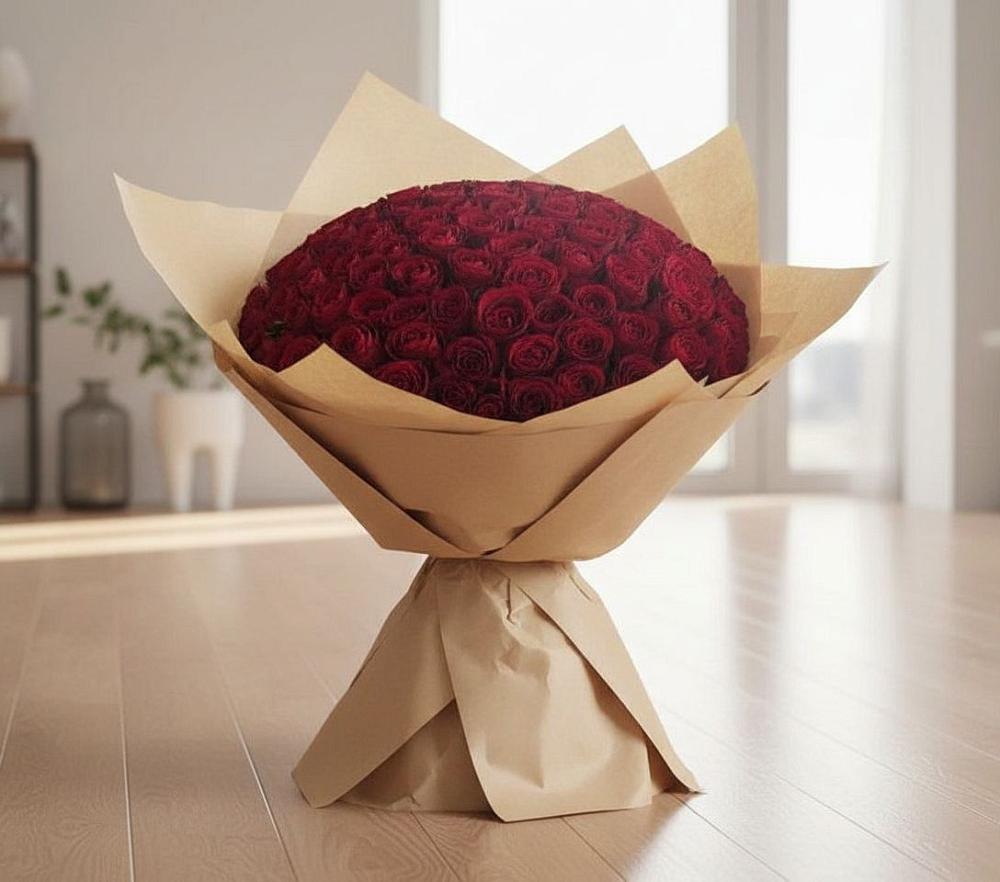 Букет 101 Красная роза в Инжавино