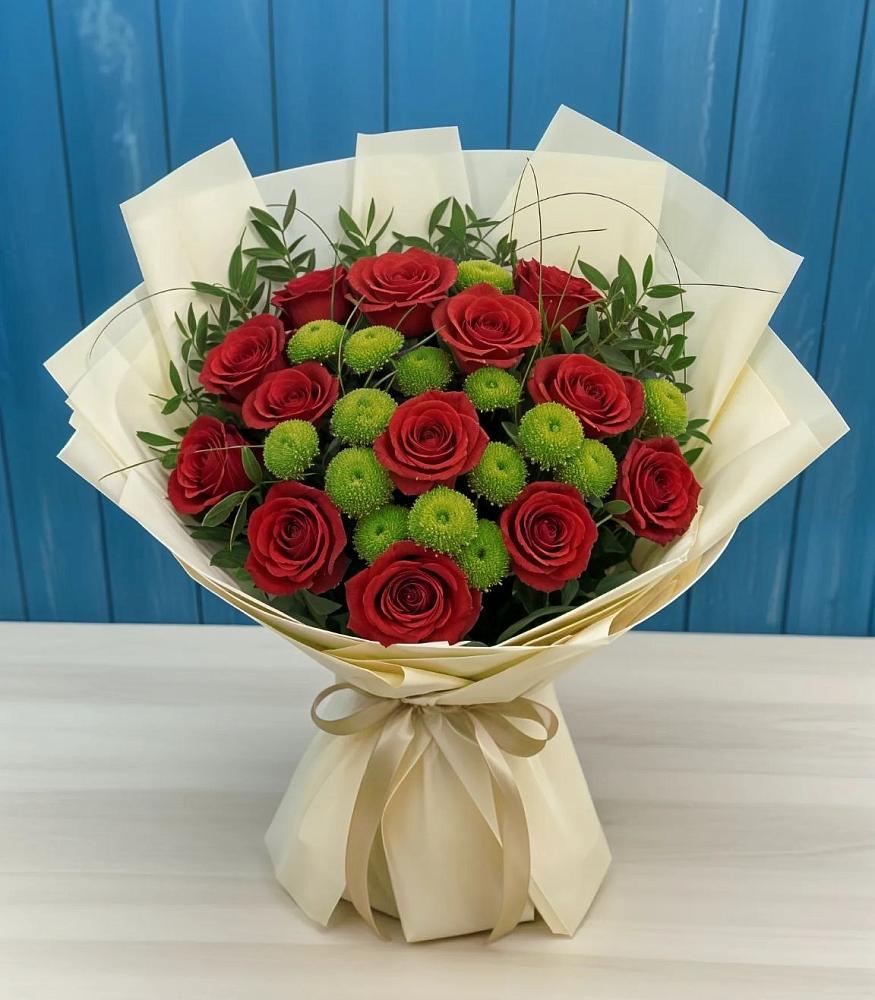 Букет цветов из: Розы и Хризантемы в Инжавино