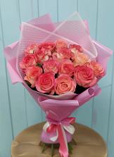 Букет 15 Розовых роз Равель в Инжавино