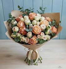 Букет цветов из:  Альстромерии и Розы #REPLACE_PRED# Инжавино