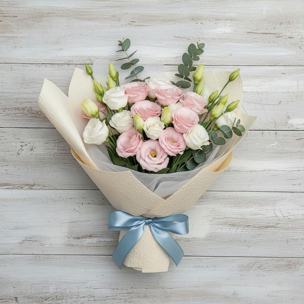 Букет цветов из: Лизиантусы в Инжавино